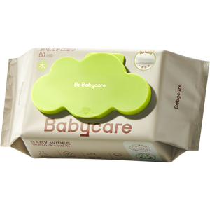 babycare婴儿手口湿巾新生儿湿纸巾加厚擦脸成人可用3150绿盖湿巾80抽-1包
