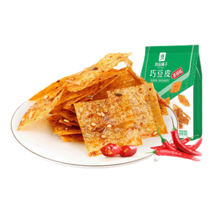 良品铺子 麻辣豆皮巧豆皮童年辣片儿时怀旧休闲零食小吃素食辣条香辣味60g