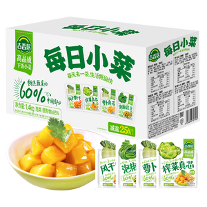 吉香居每日小菜25g*56袋 榨菜萝卜干酸豆角泡椒豇豆咸菜下饭菜礼盒