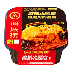海底捞自热火锅 方便速食出游野餐便携无需热水 麻辣小酥肉火锅275g