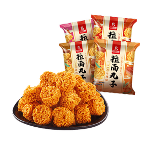 比比赞（BIBIZAN）拉面丸子混合味300g干脆面小吃网红办公室宿舍休闲零食品