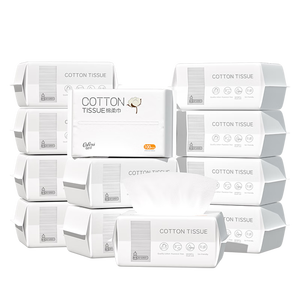 可心柔棉柔巾婴儿100%全棉宝宝专用纯棉洗脸巾100抽18包抽取式