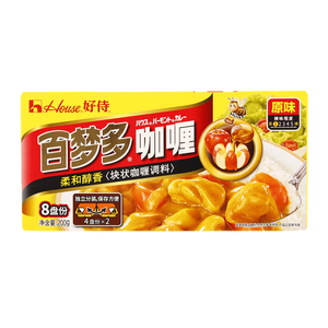 好侍（HOUSE）百梦多咖喱块 原味200g 日式块状咖喱调味料4-8人份