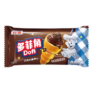 宾堡多菲角夹心牛角面包 巧克力75g/袋*6 手撕牛角包点心