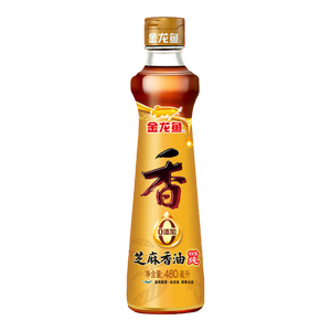 金龙鱼纯芝麻香油480ml【一级】凉拌 调味 烹饪 火锅 调味油  玻璃瓶