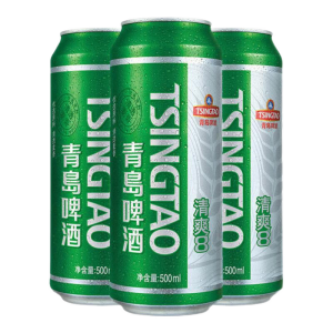 青岛啤酒（TsingTao）清爽系列8度听装罐装啤酒 500mL 24瓶 整箱装