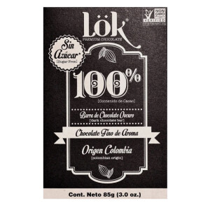 LOK/洛克原装天然可可脂手工黑巧克力零食级 85g LOK饕客之选100黑巧克力