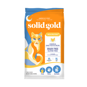 素力高（SolidGold）【第2代金素鸡】进口鲜肉高蛋白鸡肉益生菌肠道猫粮12磅/5.44kg