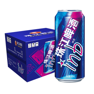 珠江啤酒8度 珠江InBeer啤酒 500ml*12听 整箱装 京东自营