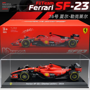 比美高（Burago） 1:24法拉利SF23勒克莱尔16号f1赛车精装版合金玩具汽车模型礼物