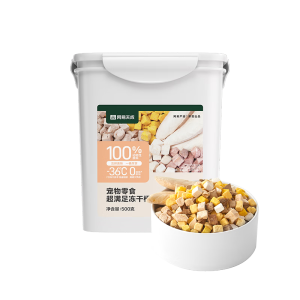 网易严选宠物零食冻干桶鸡肉零食 通用冻干五拼桶 500g
