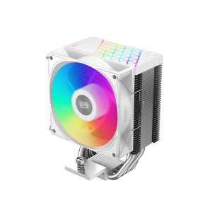 超频三（PCCOOLER）红海H4 ARGB白色CPU风冷散热器（4热管/PWM风扇/支持12/13代1700/AM4/AM5/133mm高度）