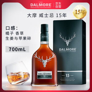 大摩（DALMORE） 15年 苏格兰单一麦芽威士忌 700ml 高地产区