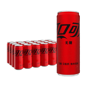 可口可乐（Coca-Cola）零度 Zero 无糖汽水 碳酸饮料 330ml*24罐 新老包装随机发货