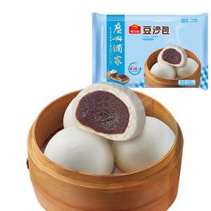 广州酒家豆沙包750g 20个 早餐半成品早茶点心包子速食面点生鲜面点小笼包
