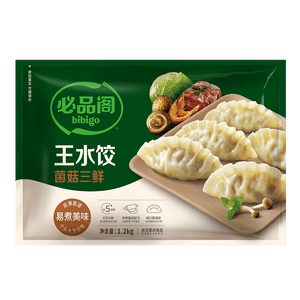 必品阁（bibigo）菌菇三鲜水饺 1200g 约48只 早餐半成品速冻饺子蒸饺夜宵