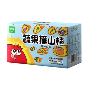 金晔0添加防腐剂蔬果山楂棒棒糖4口味混装山楂棒儿童零食蜜饯308g