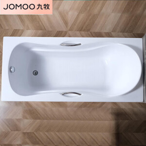 九牧（JOMOO）亚克力无缝一体家用加厚浴室浴缸浴盆免安装酒店宾馆厂家直销 尊贵白含溢水口 门宽61cm才可以 1.7m