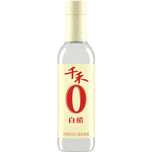 千禾 白醋5度500ml 【0添加】 酿造食醋 炒菜调味 点蘸凉拌