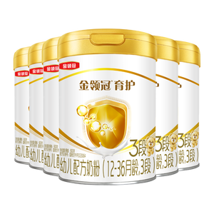 伊利金领冠育护幼儿配方奶粉3段12-36个月900g*6罐【5倍DHA好脑力】