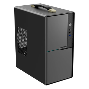 Thermaltake（Tt）金刚Mini 提手版 机箱电脑主机 黑色（M-ATX主板/商务办公/可便携/迷你/厚五金/多风扇位）