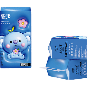 丽邦1000张原生木浆挂抽悬挂式抽纸四层加厚擦手纸 木浆 4层 1000张 * 1提