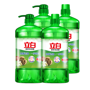 立白茶籽洗洁精1kg*4瓶99%除菌高效去油除味宝宝餐具果蔬适用食品可用