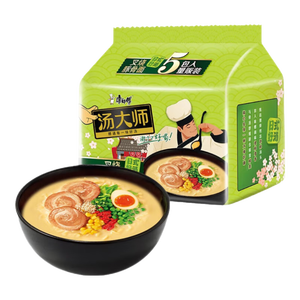 康师傅方便面 汤大师 日式叉烧豚骨面五连包110g*5 泡面袋装速食 早餐
