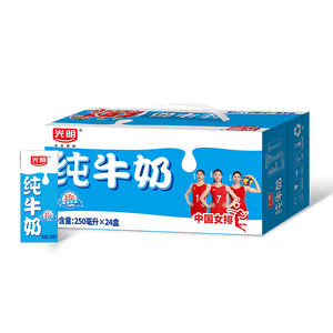 光明【新鲜日期】纯牛奶250ml*24盒 3.2g原生乳蛋白 营养早餐京东自营
