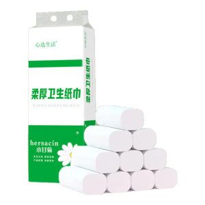 小白菊卫生纸原木卷纸10卷无芯卷纸厕纸家庭装 1提10卷