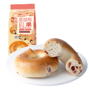 俏侬 蔓越莓贝果480g软欧包代早餐饱腹烘焙半成品 鲜京采同工厂