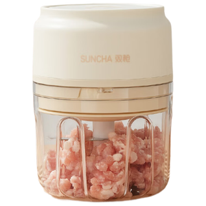 双枪（Suncha）电动捣蒜器打蒜器料理机绞肉馅蒜蓉搅碎器拉蒜器压姜蓉神器三刀