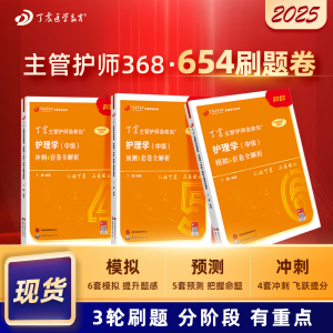 2025年新版丁震368主管护师中级456套卷丁震主管护师中级2025年护理学中级原军医版丁震医学教育旗舰店 368主管护师456套卷 2025版