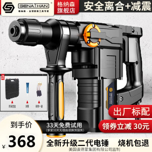 格纳森（GNERSN） 电锤电镐两用工业级大功率30气缸带离合器电动工具多功能冲击钻 负载2200W【30气缸】出厂标配