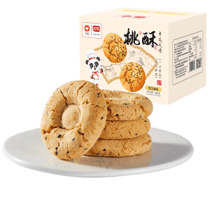 盼盼桃酥 休闲零食糕点饼干下午茶点心小吃 黑芝麻味800g/箱