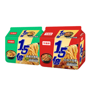 今麦郎方便面泡面 1.5倍 红烧牛肉味5袋+葱香排骨味5袋