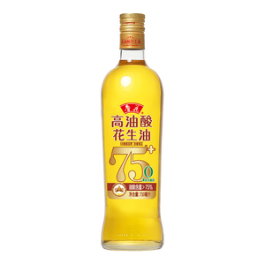 鲁花 食用油 5S 物理压榨 高油酸花生油750ml