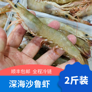 艾秀宸品 海鲜沙鲁虾 东山岛海鲜 海捕鲜活海虾活虾新鲜冷冻大虾基围虾 250g/盒 4盒2斤装（250g/盒，活冻发货）