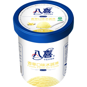 八喜冰淇淋 香草口味550g(880ml)*1桶 家庭装 生牛乳冰淇淋桶装