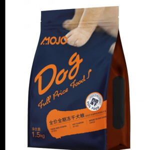 魔球（Mojo）狗粮喷涂冻干粮成犬幼犬通用全期犬粮mojo犬粮1.5kg/6.8kg低脂 (鸡肉美味)1.5kg冻干喷涂犬粮