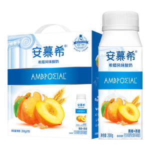 伊利安慕希真果粒黄桃燕麦风味酸奶整箱常温牛奶乳品营养早餐礼盒装 黄桃燕麦200gX10盒x1箱12月产