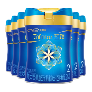 美赞臣蓝臻 2段奶粉 较大婴儿配方奶粉（6-12月）820g*6乳铁蛋白 新国标