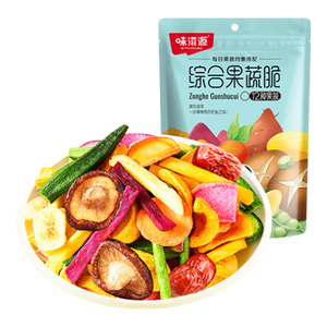 味滋源 蔬菜干果蔬脆100g水果干混合装果蔬脆片秋葵香菇脆零食