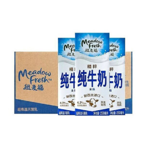 纽麦福新西兰进口 精粹4.2g蛋白 全脂高钙纯牛奶250ml*24 送礼佳选 全脂高钙纯牛奶250ml*24