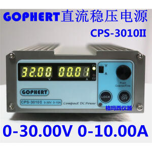 GOPHERT可调直流稳压电源CPS-3010II数显维修老化开关电源30v10a 0-30V 0-10A 送输出线