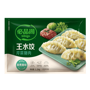 必品阁（bibigo）芹菜猪肉水饺 1200g 约48只 早餐半成品速冻饺子蒸饺夜宵