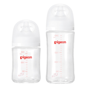 贝亲（Pigeon）新生儿玻璃奶瓶套装(160mlS号奶嘴+240mlM号奶嘴) 1-3个月
