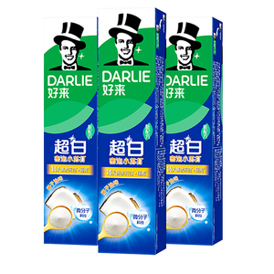 好来【白鹿推荐】99%纯度小苏打超白密泡牙膏去牙渍烟渍3支570g