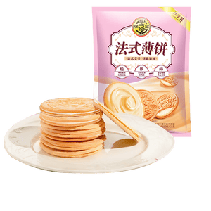徐福记法式薄饼夹心饼干425g/袋约15小袋 休闲零食 早餐点心 办公室面包
