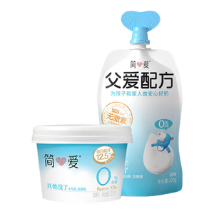 简爱酸奶0%蔗糖原味低温酸奶A2β-酪蛋白 父爱配方儿童酸奶 父爱0蔗糖原味10袋